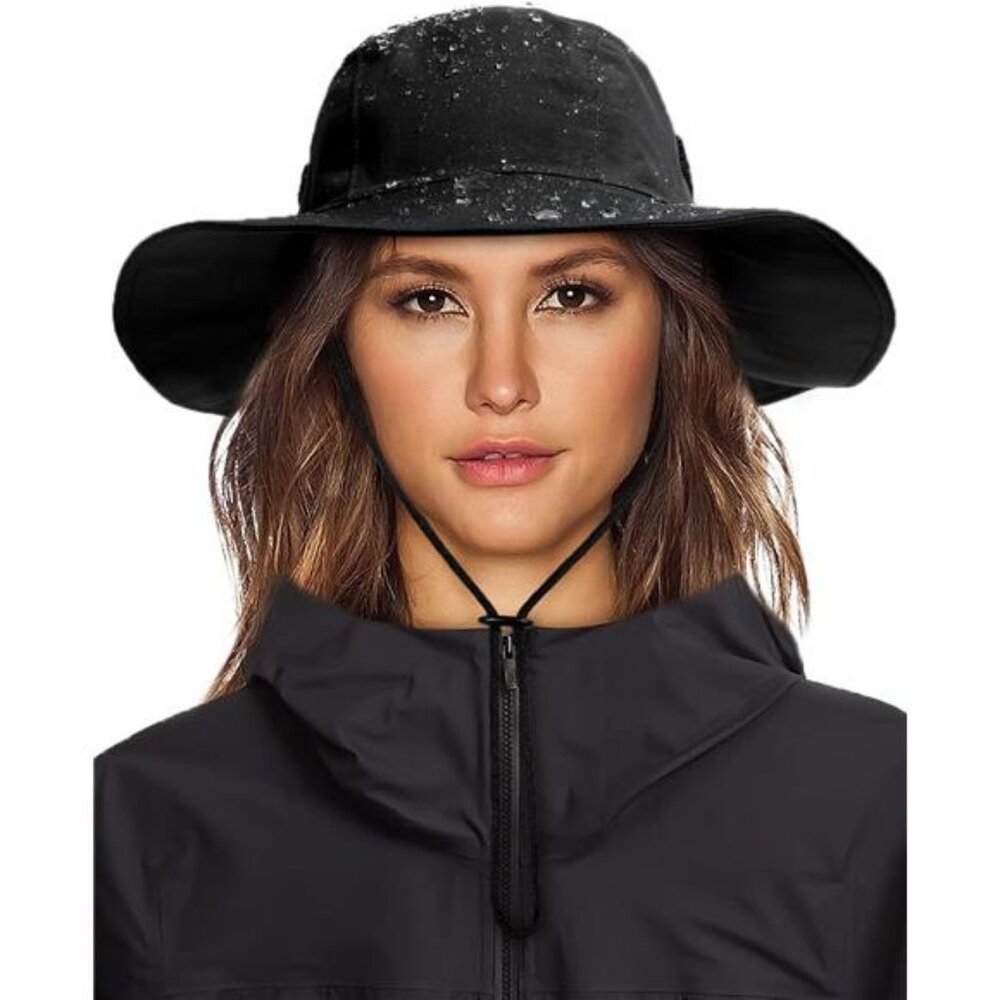 Womens Winter Waterproof Bucket Hat Warm Fleece Lined Rain Hat UPF50+ Mens